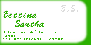 bettina santha business card
